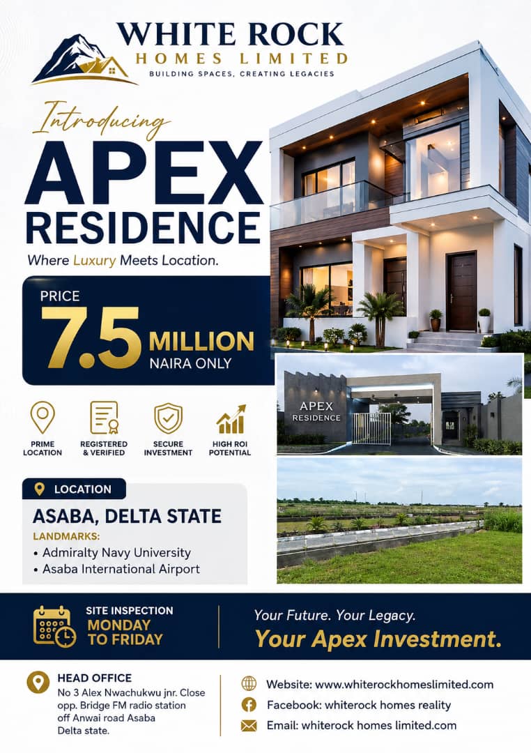 Apex Residence, Asaba – Premium Residential Property for Sale at ₦7.5M